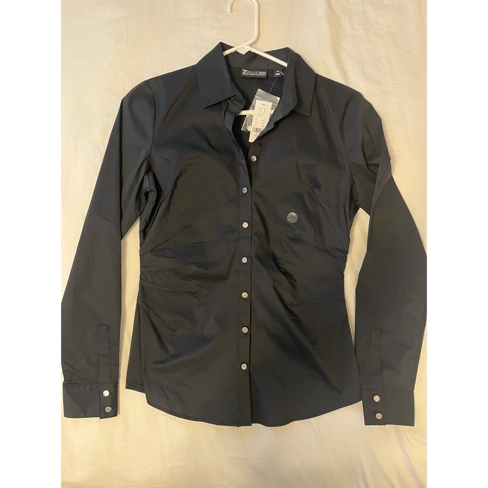 🔸 New York & Company Black Button Down Shirt